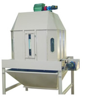 counter-flow cooler for feed machinery